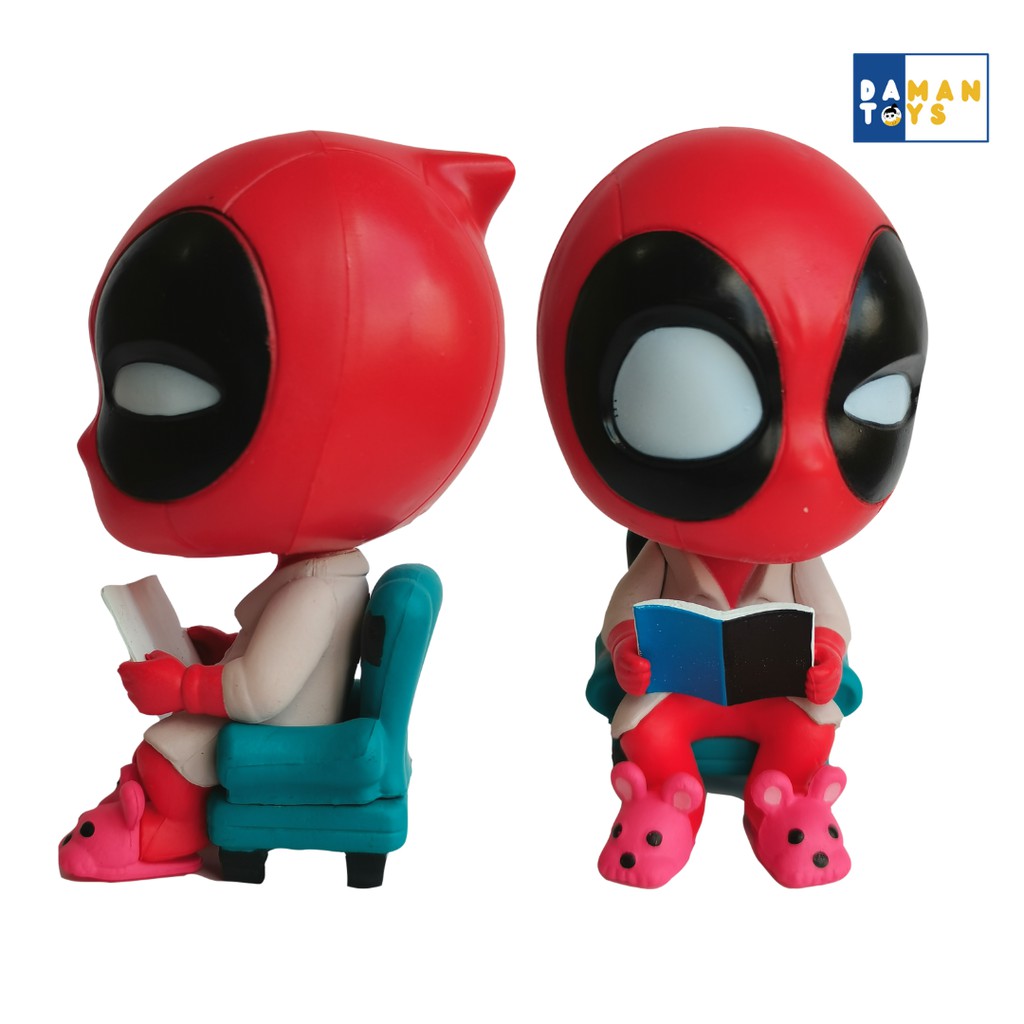 Pajangan Dashboard Mobil Superhero, Action Figure Deadpool, Miniatur Pajangan