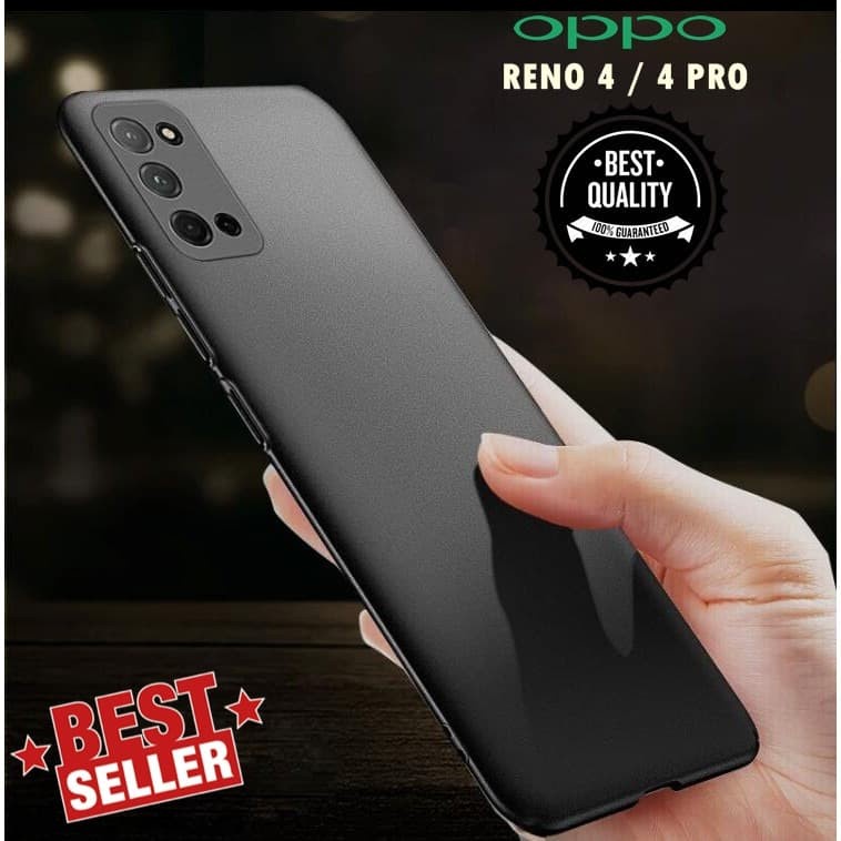 Oppo Reno 4 4F  Case slim black edition casing cover soft case tpu premium