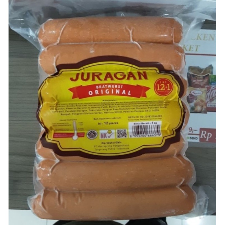 Juragan sosis bakar jumbo 1kg Juragan sosis sapi