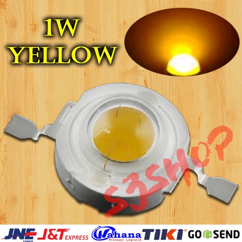 LED CHIP HPL 1W Yellow Emitter Bead Biji LED Kuning Rp1.600