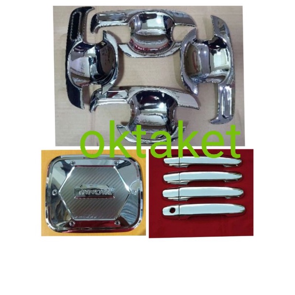 paket outer handle tank cover innova lama grand innova 2005-2015 platinum polos hitam chrome