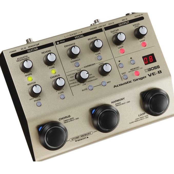 BOSS VE-8 Acoustic Singer Multi-Effects Pedal/ BOSS VE8 dk