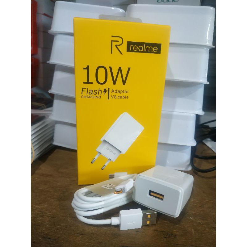 CHARGER REALME  (10W) FLASH CHARGING ORIGINAL 100% 5V 2A MICRO USB