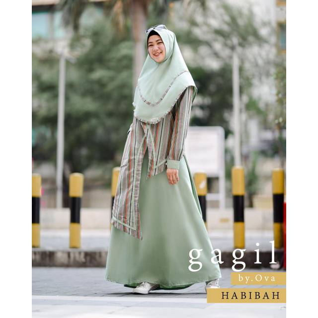 Set Gamis Habibah Syari ori Gagil By Ova