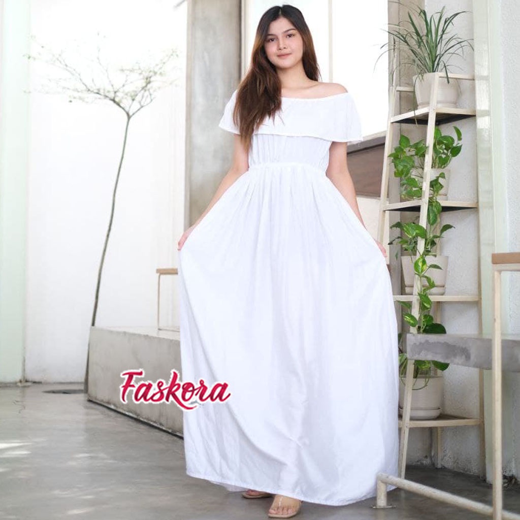 Long Dress Polos Lengan Pendek Rana