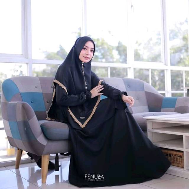 Gamis keisha SATU SET dg khimar by FENUZA