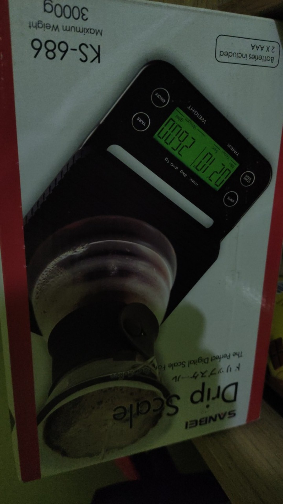 Timbangan Digital Timer Kopi 3 Kg 0.1 Gr Scale Sanbei - Tbntimer001