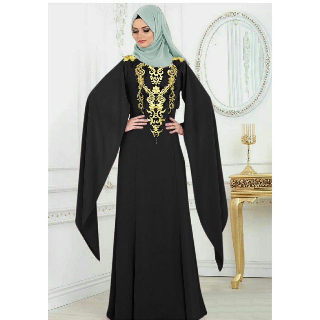 HOPYLOVY SALE - Gamis Maxi Bordir Modern Alda