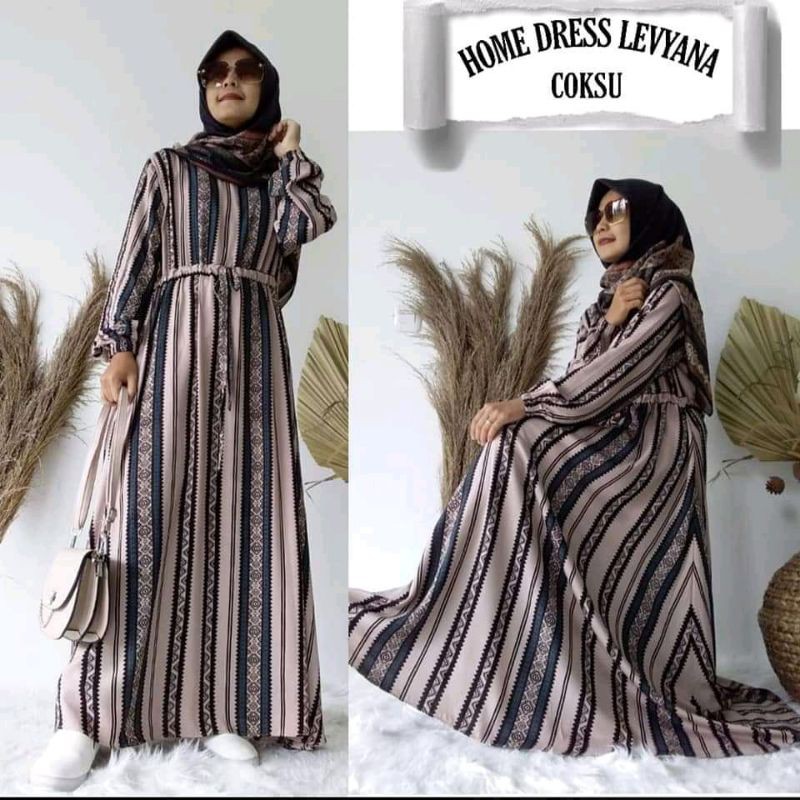 gamis motif salur
