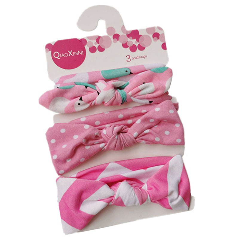 3Pcs Bandana dengan Bahan Katun dan Hiasan Pita untuk 3Pcs Bandana dengan Bahan Katun dan Hiasan Pita untuk