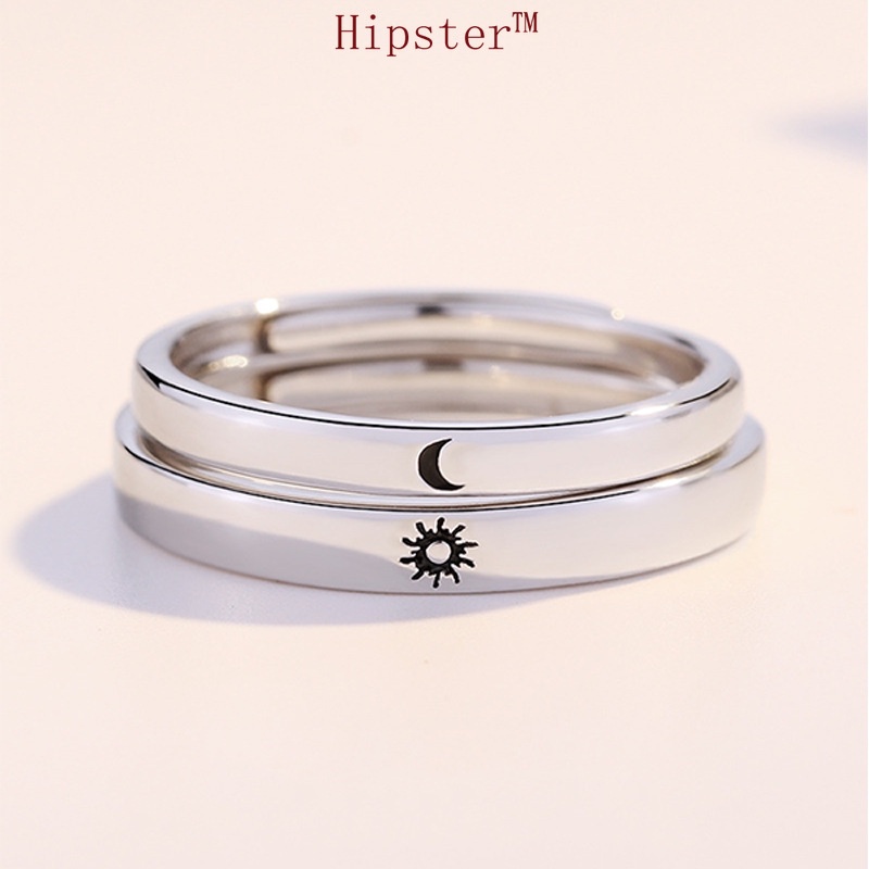 Popular Creative Fashion Sun Moon Star Couple Romantic Ring