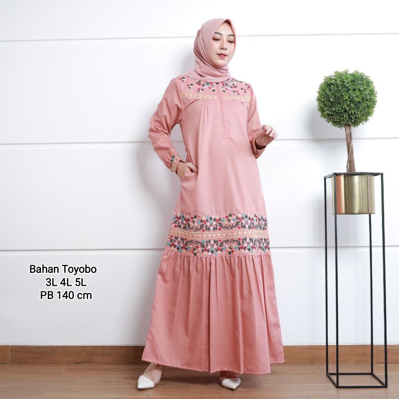 Gamis Jumbo Casanova Gamis Bordir Toyobo  Gamis Bordir Terbaru  Gamis Bordir Fashion  Gamis Populer