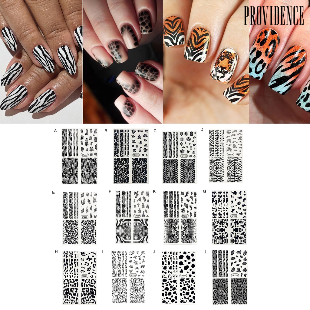 Providence Animals Skins Nail Snakeskin Sticker 3D Effect Beautifying Nails Ultra Thin Nail Foil Snakeskin Manicure Transfer for Female