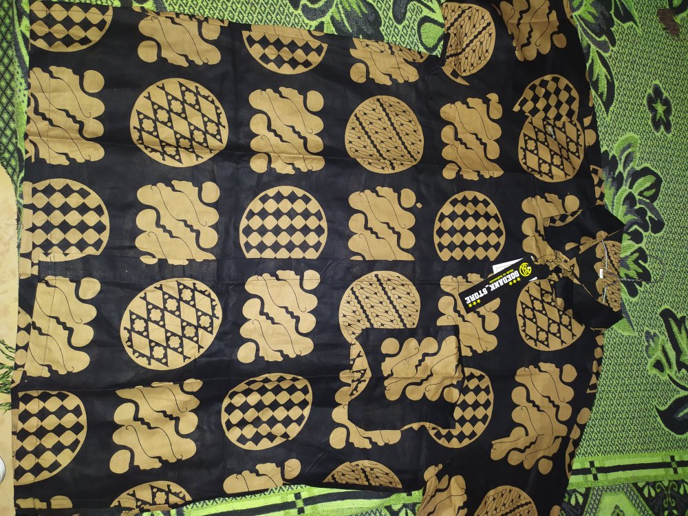 022 Zahira Batik Hrb026 Kenongo Hem Kemeja Batik Pria Lengan Pendek  Katun Primis Halus M L Xl