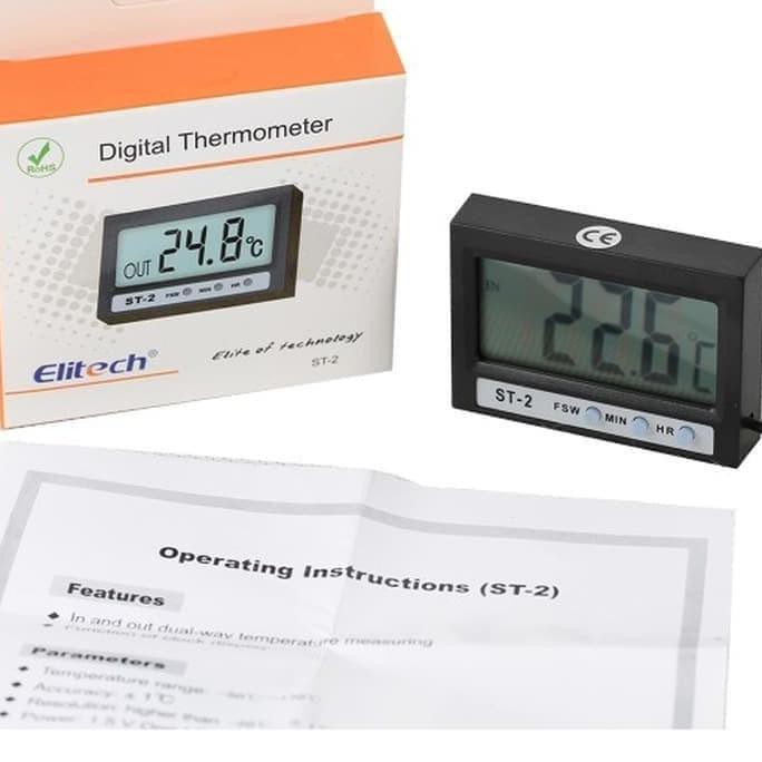 Thermometer kulkas digital elitech st-2 alat ukur suhu temperatur