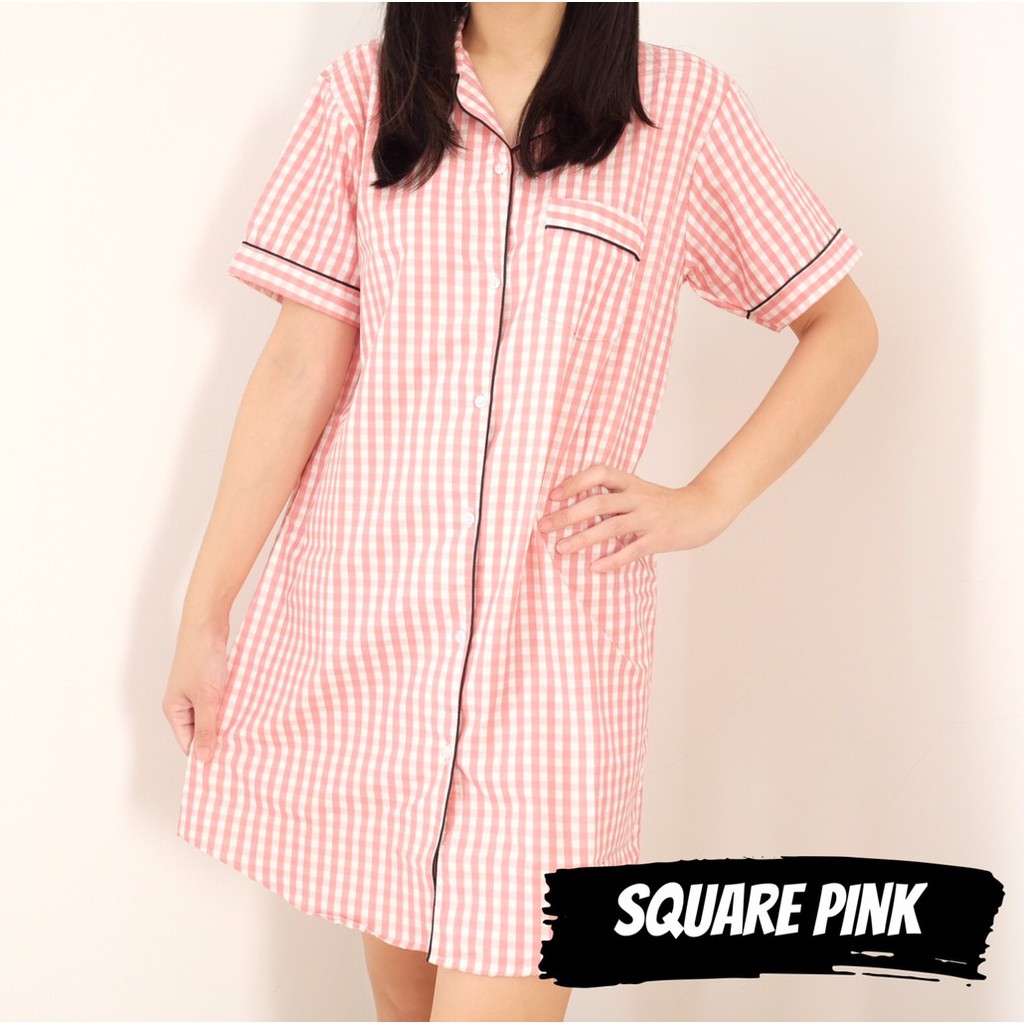  Piyama  Baju  Tidur Wanita SQUARE PINK Piyama  Kartun Baju  Tidur Cewek Piyama  Wanita Murah 