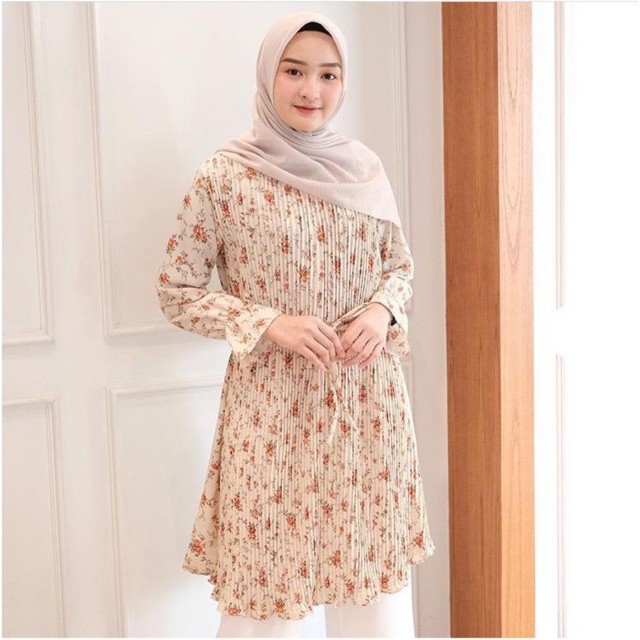 MSY - 1KG MUAT 5PCS | DIANARA FLOWER TUNIK PLISKET / TUNIK PLISKET MOTIF / TUNIK PLISKET PREMIUM