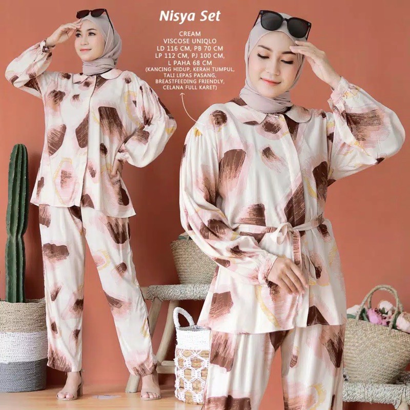 TERMURAH Nisya Set Setelan Ghaffa The Label