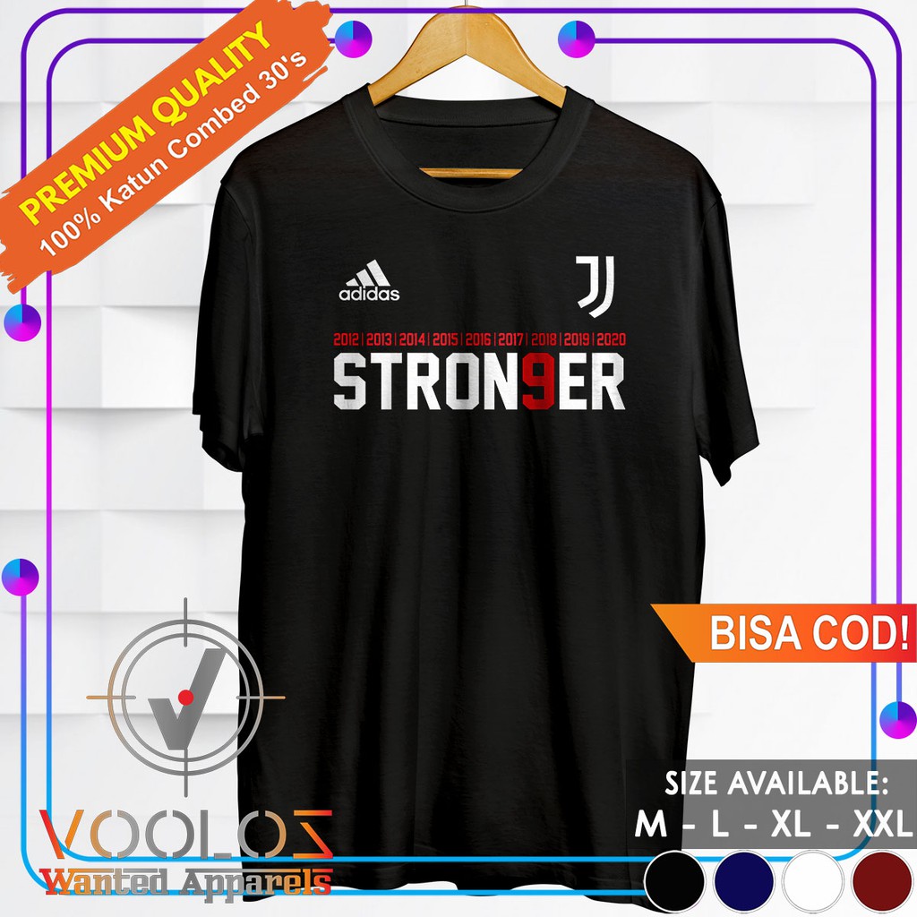 Kaos Bola Futsal Baju Distro Original Pria Dewasa Branded Cowok Keren Kekinian Import Juve STRON9ER