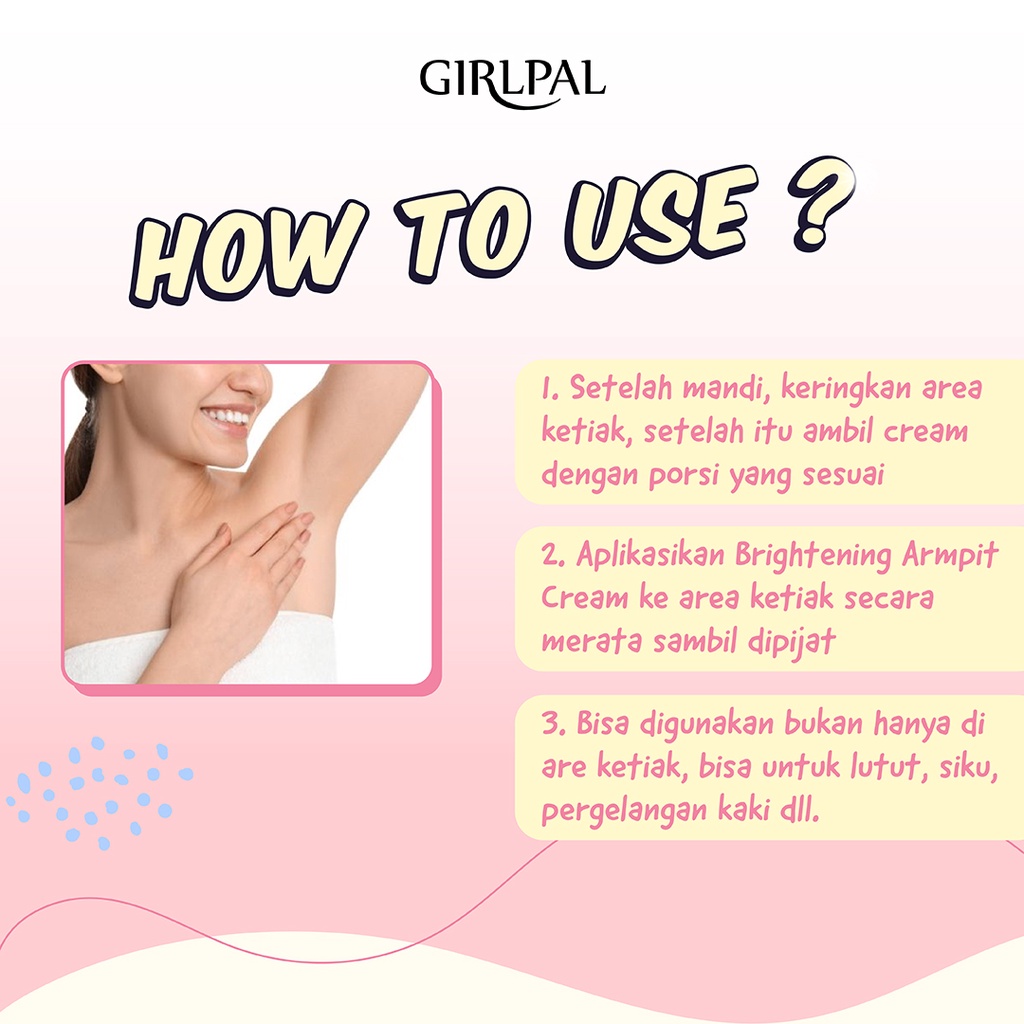 Girlpal Axillary Underarm Cream Krim Pemutih Ketek Ketiak Dan Pencerah Lipatan Selangkangan Bokong Dan Miss v Ampuh Bpom