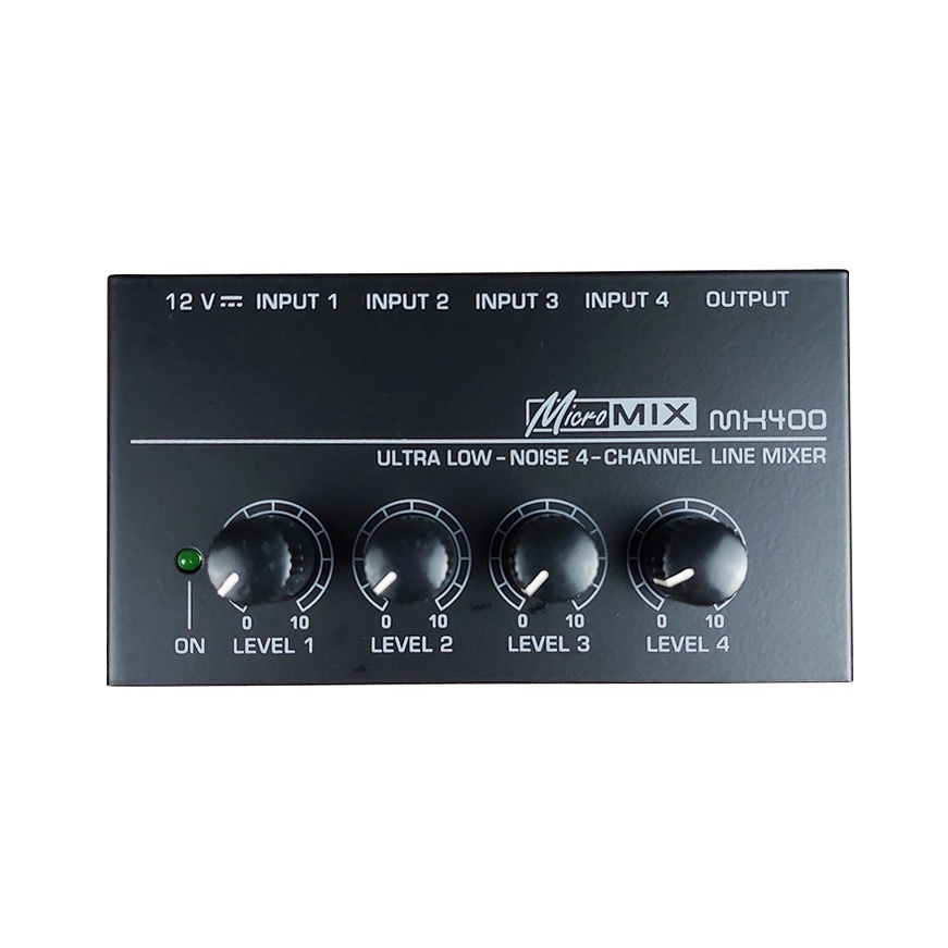 Mixer 4 Channel LEORY N-AUDIO Professional Ultra-compact Karaoke Mixer Amplifier 4 Channel - MX400 - Black