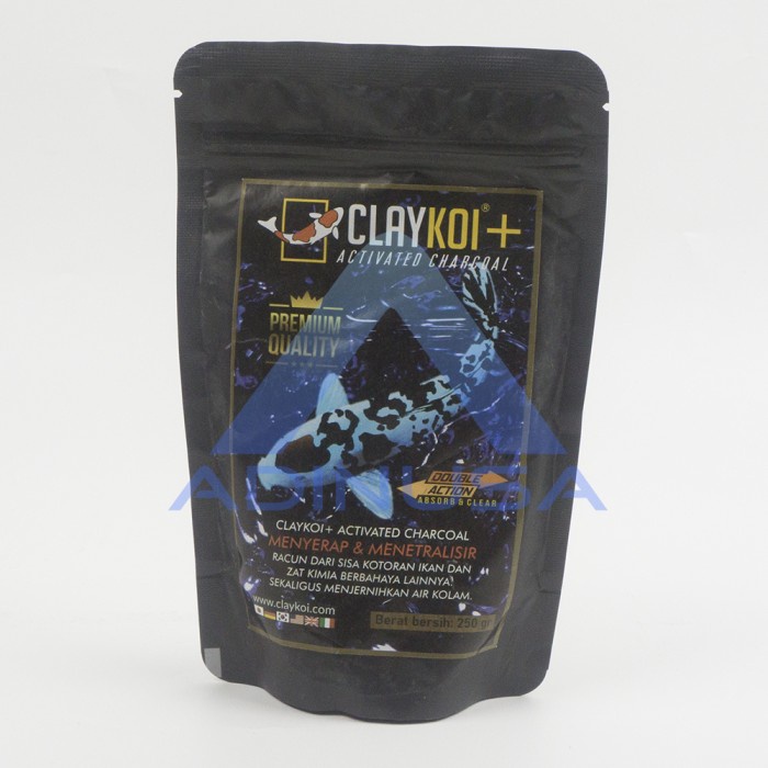 CLAY KOI PLUS ACTIVATED CHARCOAL CLAYKOI HITAM 250 GRAM PENJERNIH AIR