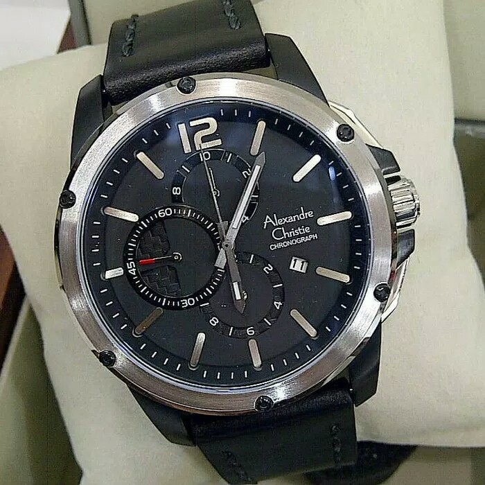 JAM TANGAN PRIA WANITA   ALEXANDRE CHRISTIE AC6486 MC AC 6486 GREY SILVER RING PRIA JAM TANGAN
