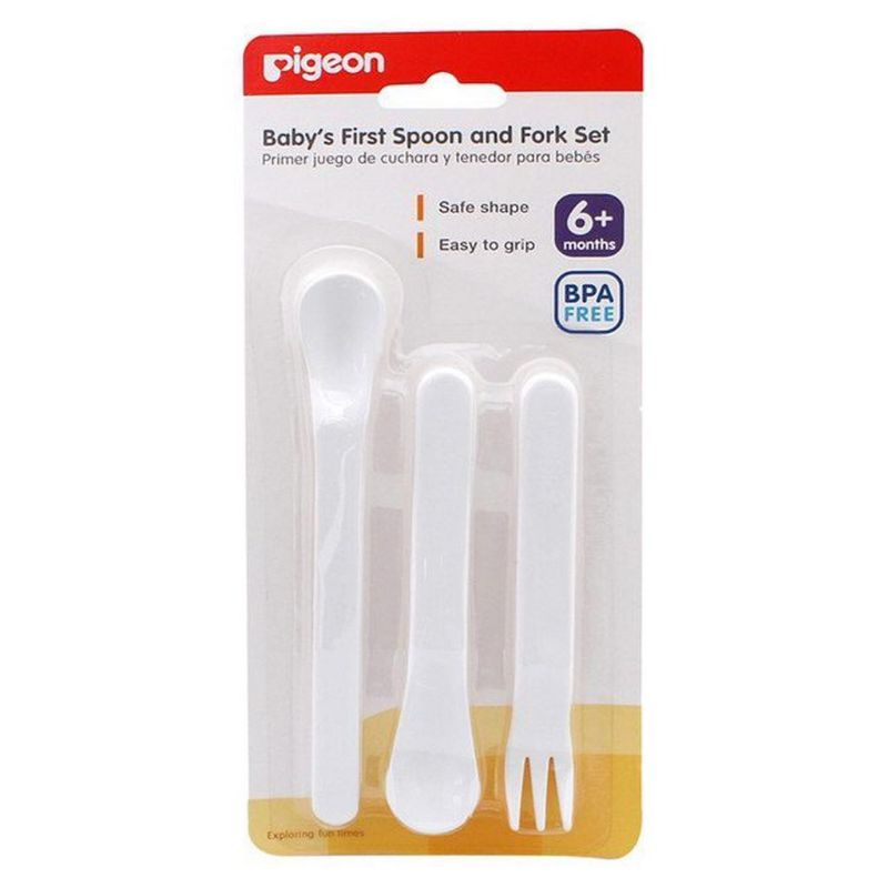 PIGEON BABY FIRST SPOON &amp; FORK SET - SENDOK BAYI