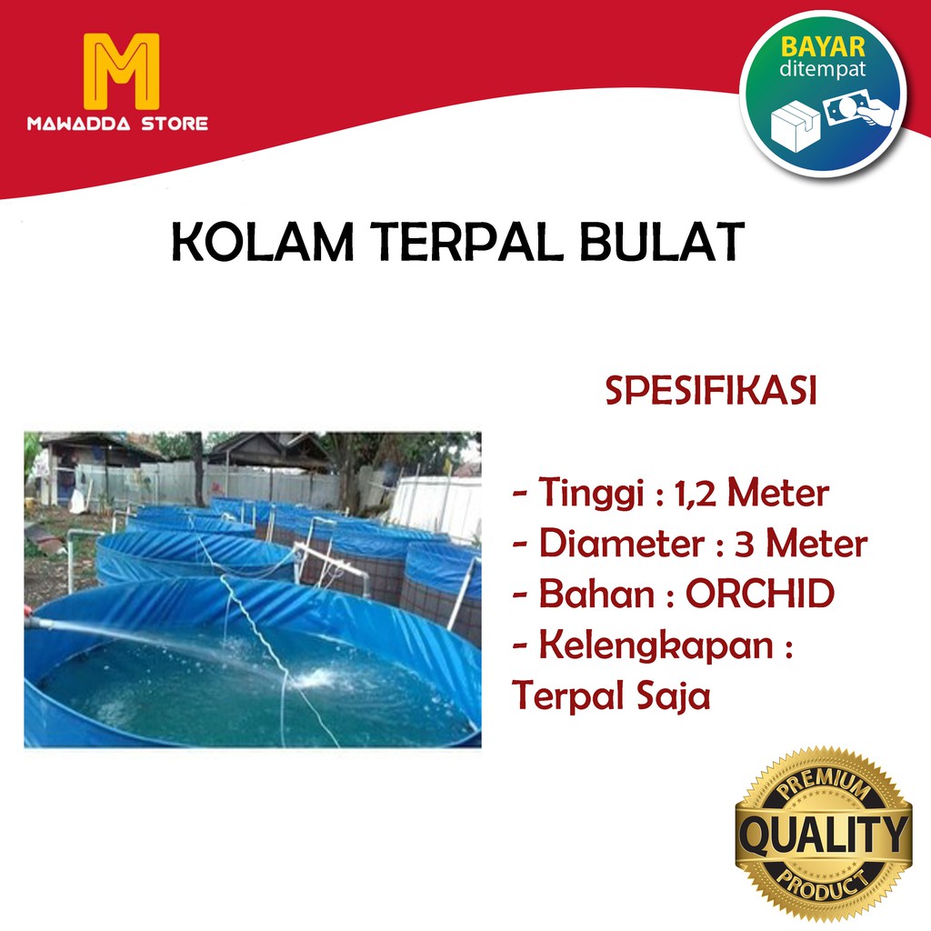 Kolam terpal Bulat Diameter 3