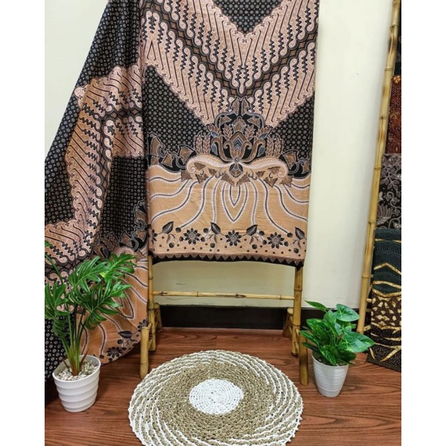 kain batik solo parang coklat cream