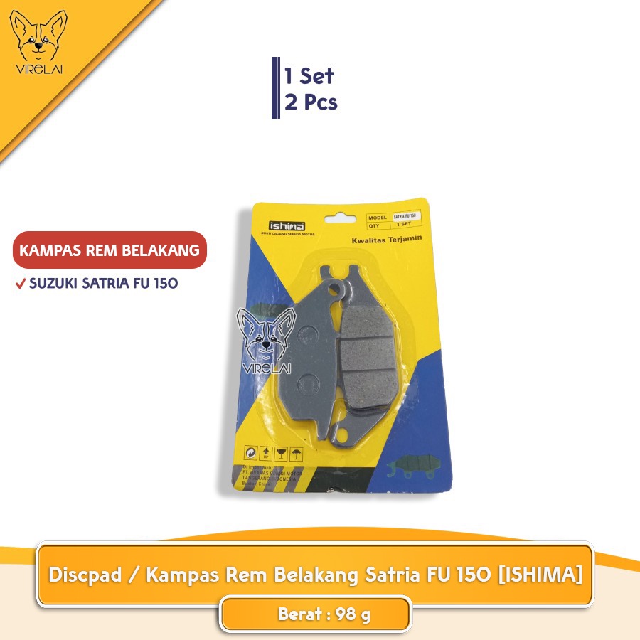 Discpad/Kampas Rem Belakang Satria FU 150 [ISHIMA]