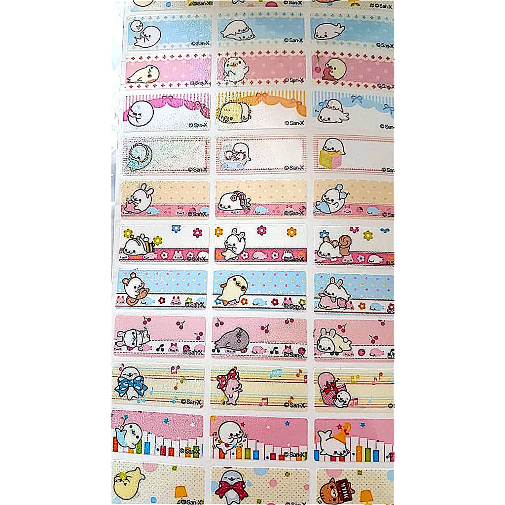 

Label nama anti air stiker waterproof Premium Mamegoma Glitter Ori