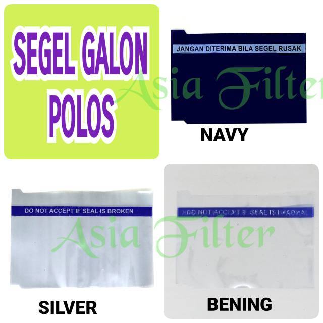 Segel Galon POLOS biru dongker / bening / silver