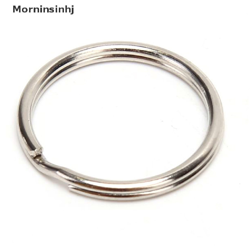 100pcs / lot Gantungan Kunci Split Ring Hoop Bahan Metal