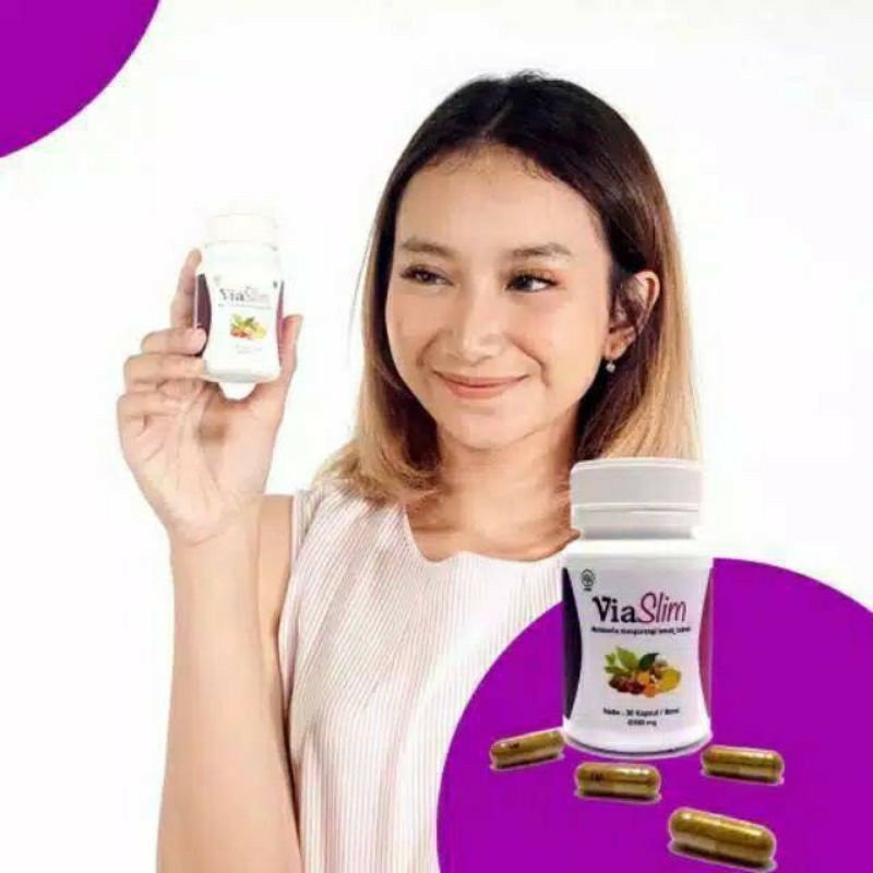 ViaSlim Via Slim Asli Obat Pelangsing Penurun Berat Badan Alami/Herbal