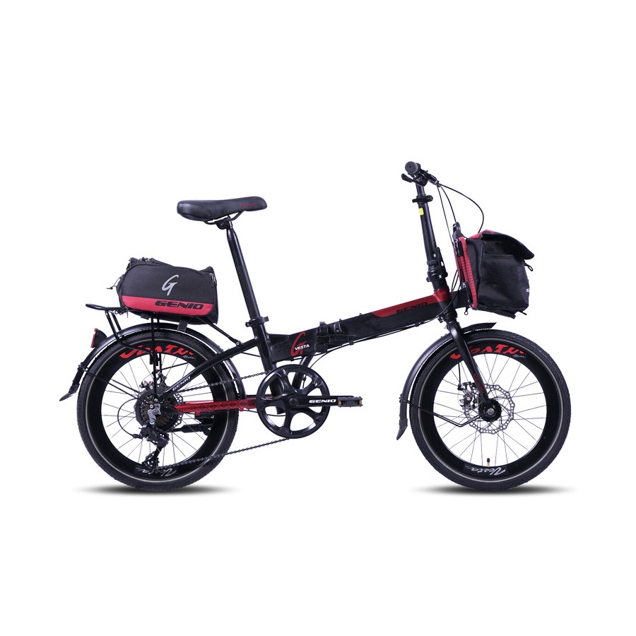 Sepeda Lipat Folding Bike Genio Vesta 1.0 Alloy 20 inch 8Speed Folding Bike Garansi SNI-3