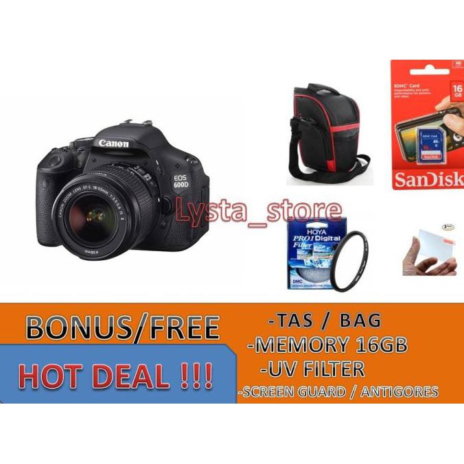 CANON EOS 600D KIT 18-55MM / CANON 600D / EOS 600D murah