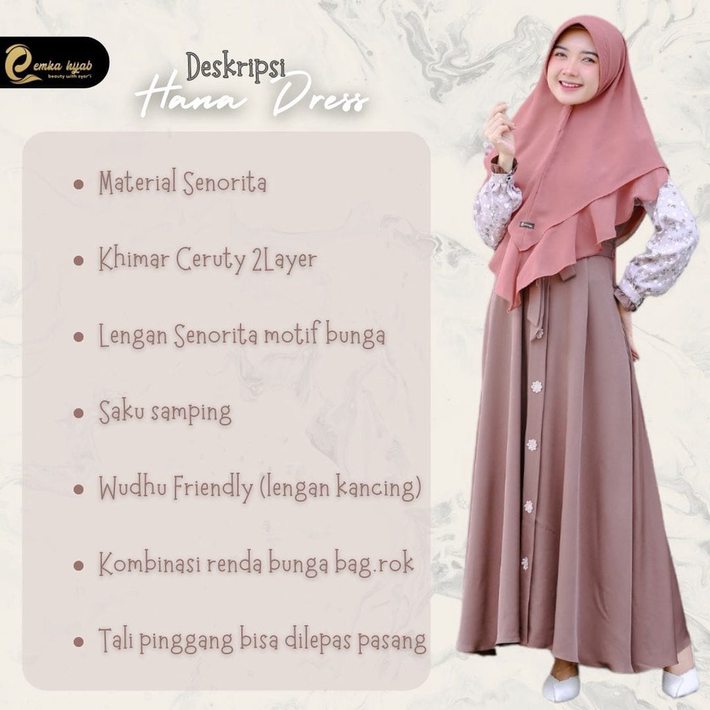 HANA DRESS BY EMKA HIJAB