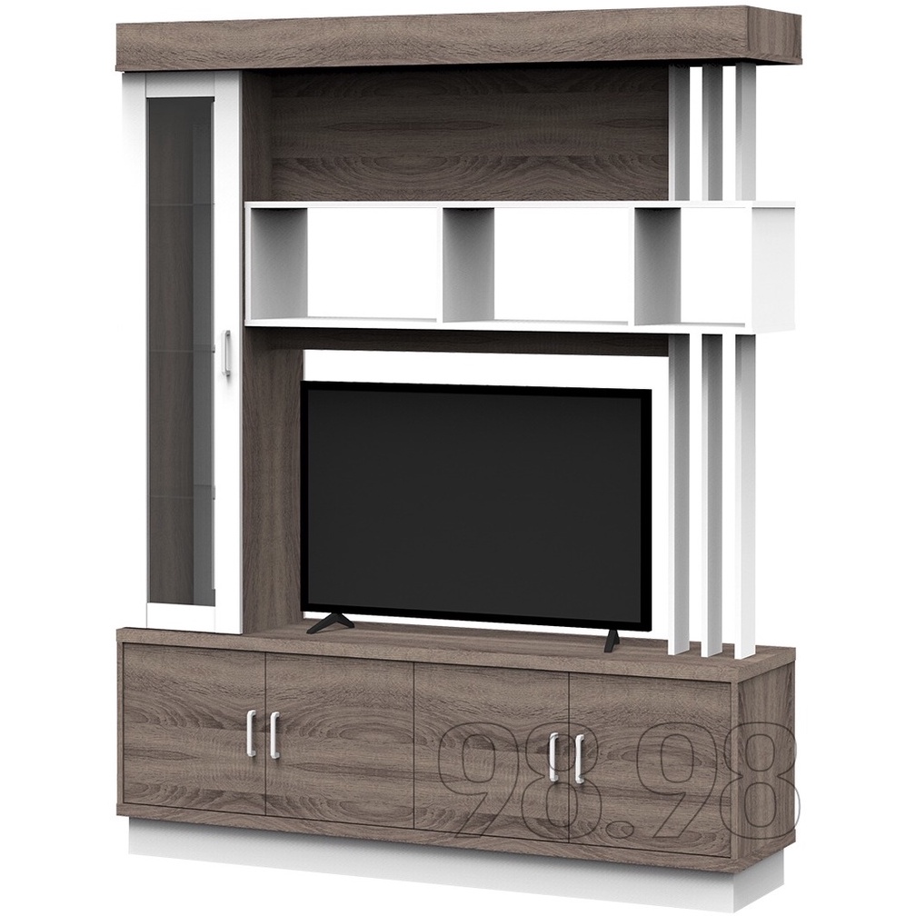 TOPPAN Lemari sekat ruangan -Lemari 2 sisi - Lemari TV 160x200cm - Partisi sekat ruangan DEU 01 - Me