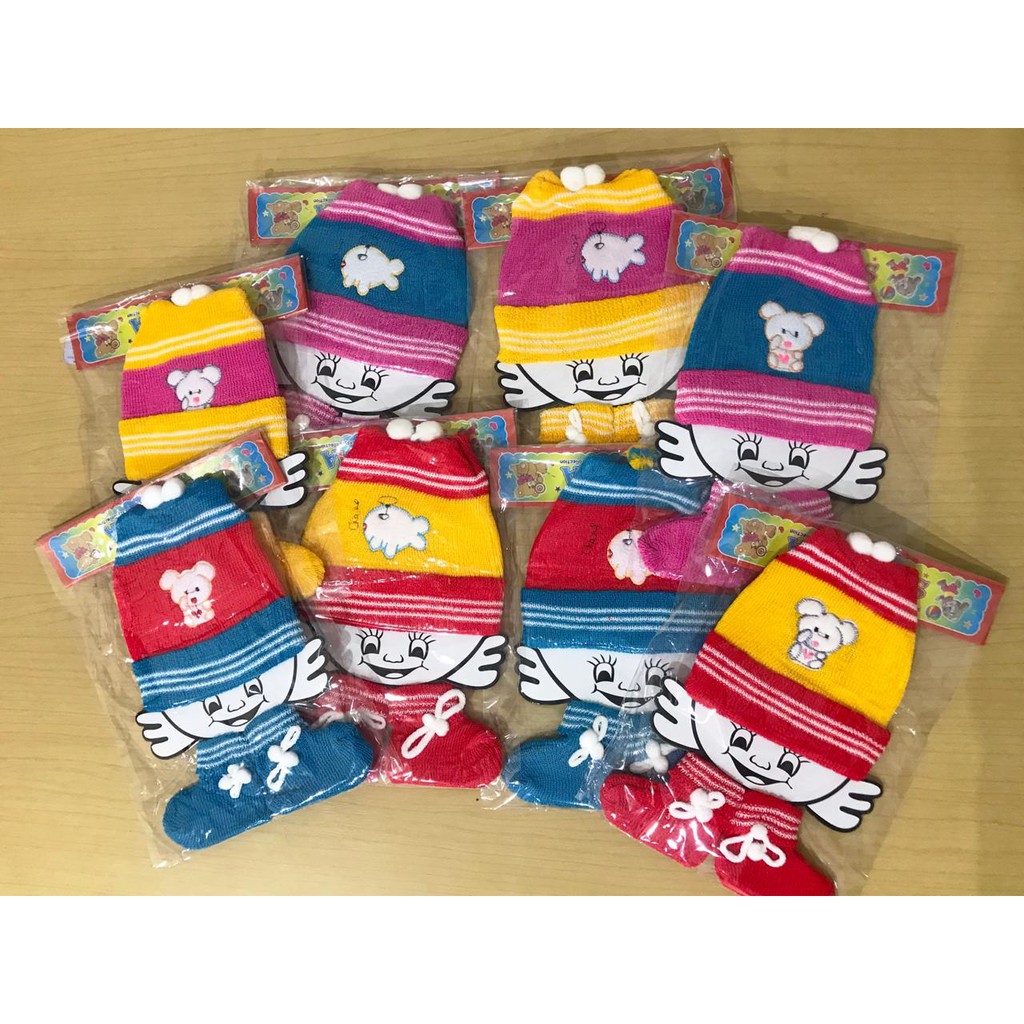 Owlet - Topi Rajut Bayi / Kupluk Bayi Lengkap dengan Kaos Kaki Bayi SET