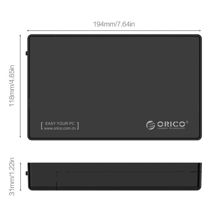 Orico 3588C3 Portable Type-C Hard Drive Enclosure