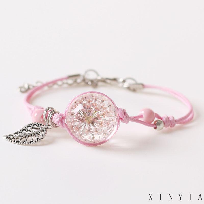 【COD】Perhiasan Gelang Motif Bunga Kering Bahan Keramik Gaya Etnik Untuk Wanita