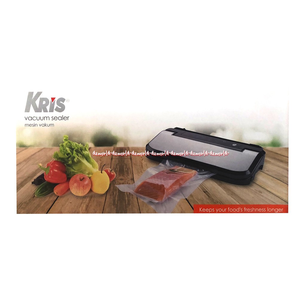 Kris Vacuum Sealer Alat Mesin Vacum Untuk Makanan Mesin Pres Plastik Hitam