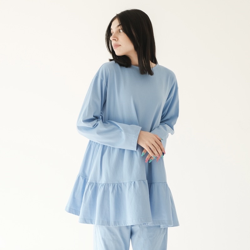 Basic blouse yitama blue