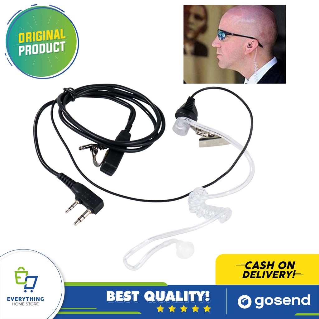 Headset Gaya FBI Untuk Walkie Talkie Baofeng or HT Taffware Earphone EHS