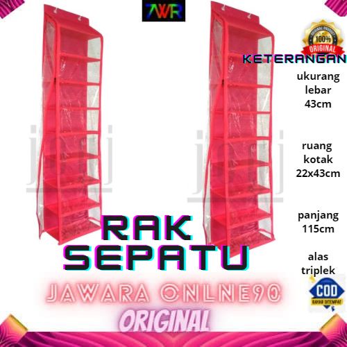 Rak Sepatu Gantung Karakter full resleting/jumbo polos