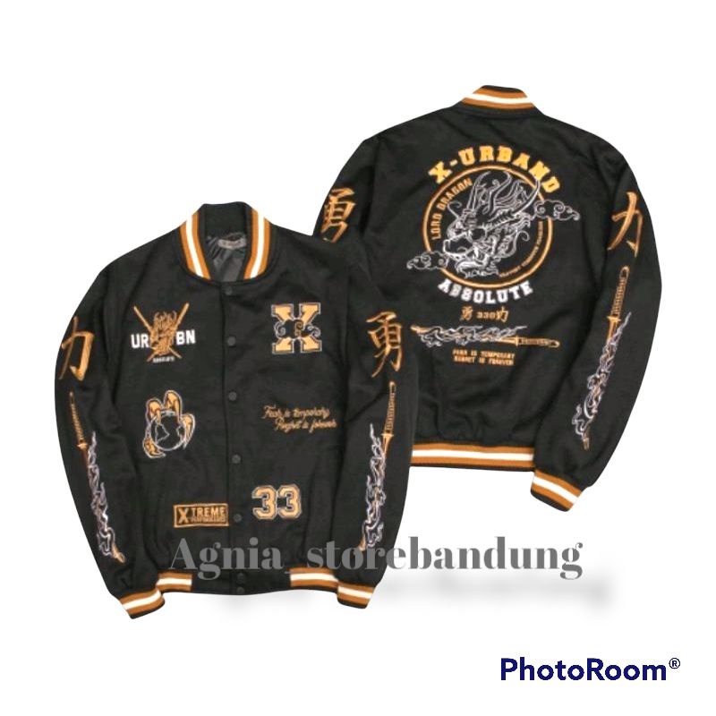 JAKET BASE BALL DEWASA BOMBER VARSITY X-URBAN - JAKET PRIA - JAKET BASEBALL X- URBAN BORDIR JAKET VA