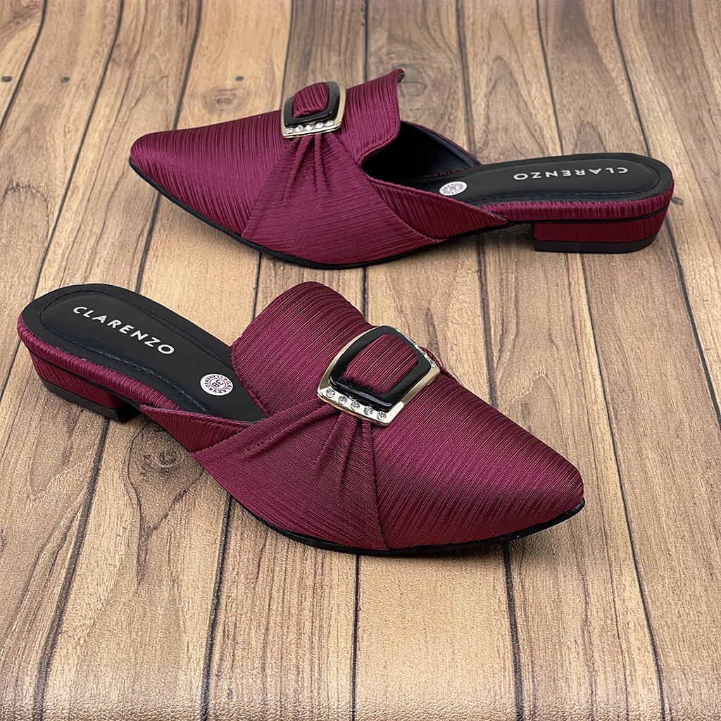Sepatu Wanita Slip On Mules Acecoris Import CH49 ~ CLARENZO