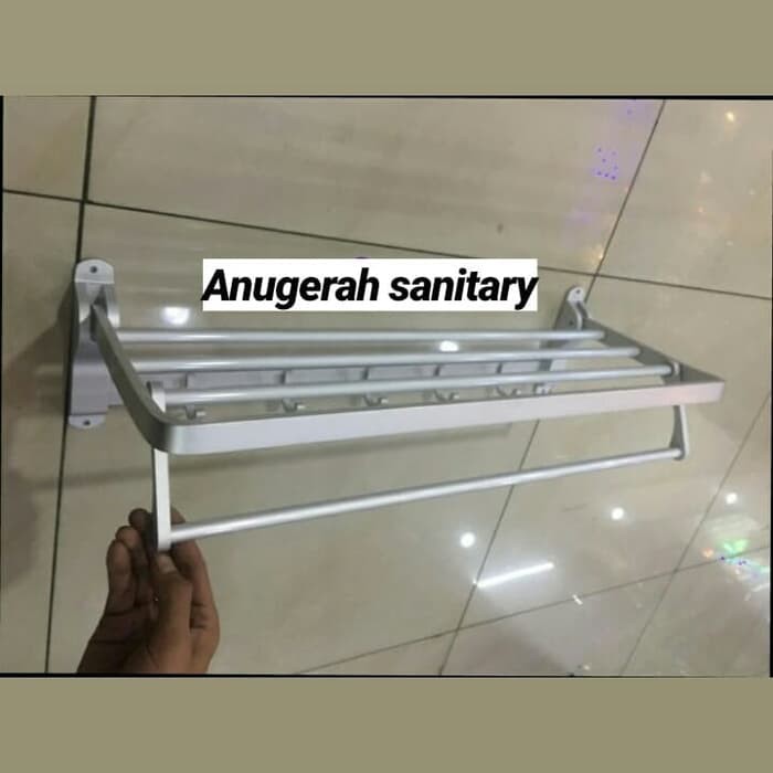 Rak handuk lipat aluminium FSD G 001//jemuran handuk lipat aluminium