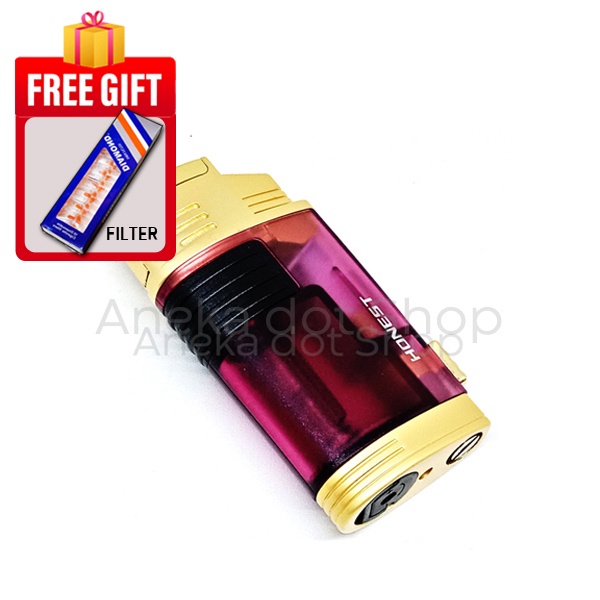 Korek Api Dual Jet Flame| Jet Lighter | HONEST BC3035-2